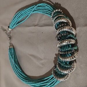 Turquoise and Silver Women's Necklace